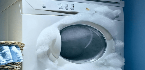 máy giặt khi bị trào bọt