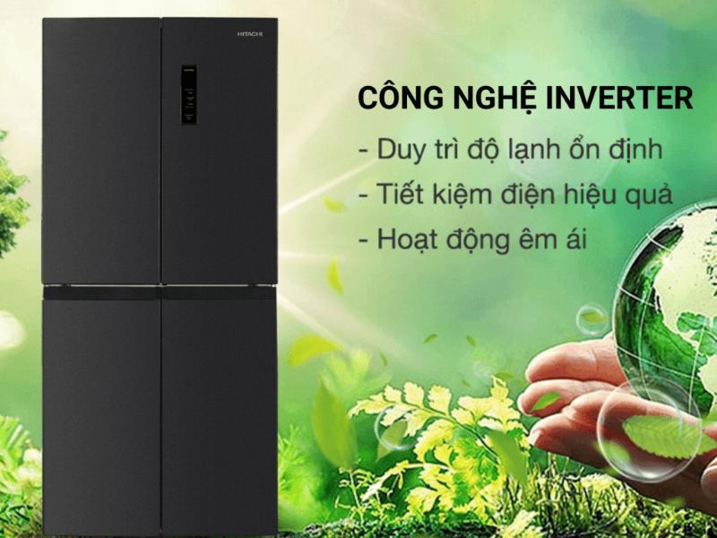Tủ lạnh công nghệ Inverter giúp duy trì độ lạnh ổn định và vận hành êm ái hơn.