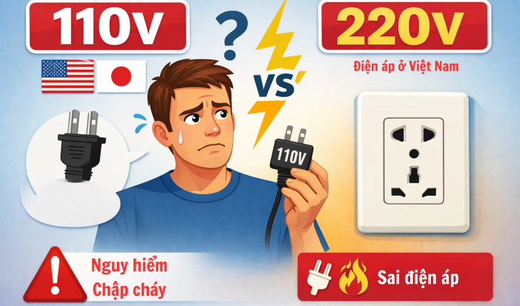 cách chuyển điện 110v sang 220v